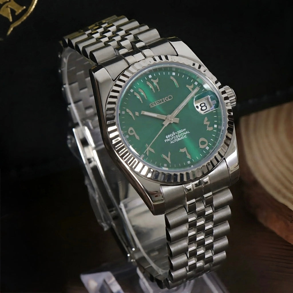 DatejustMod Arabic Green