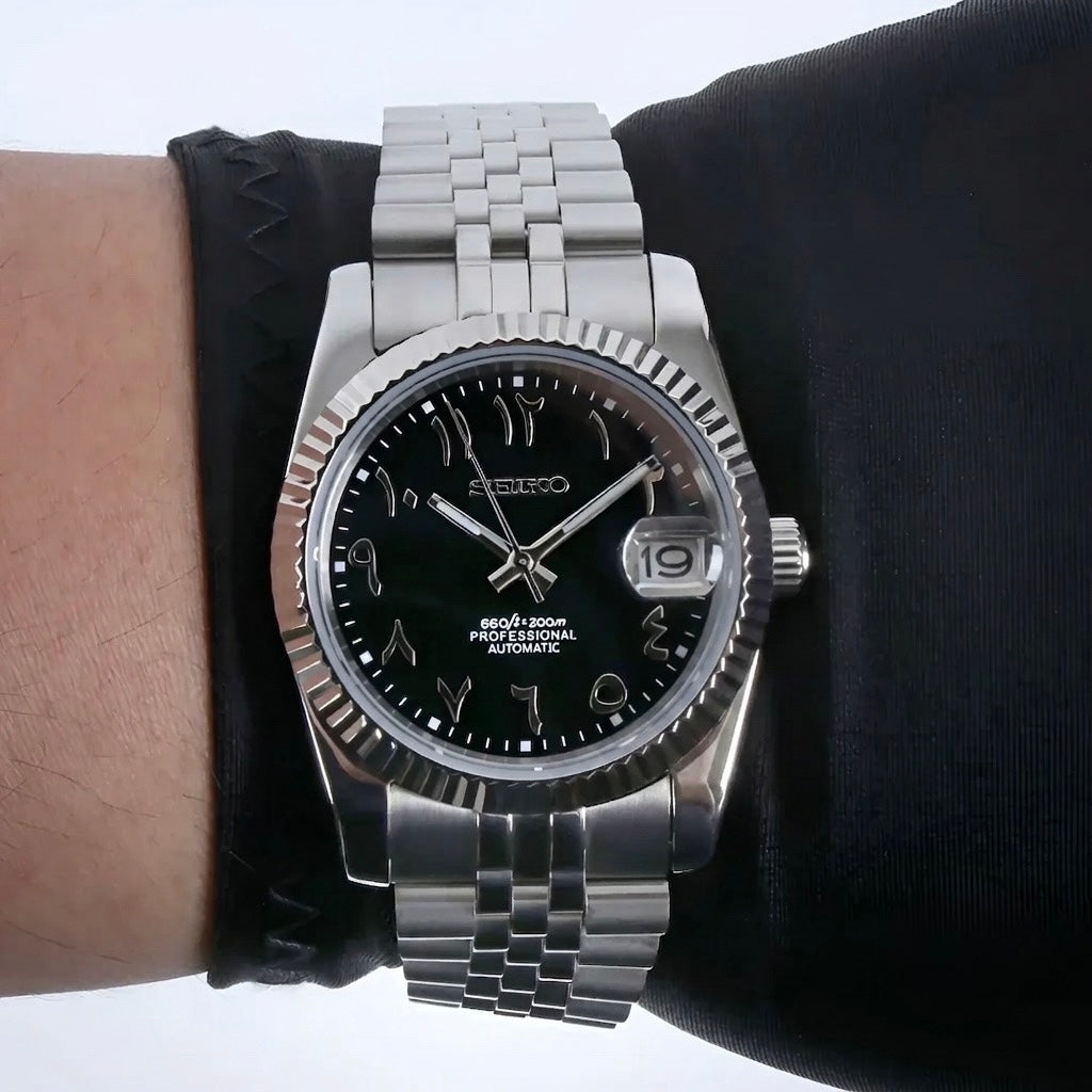 DatejustMod Black Arabic