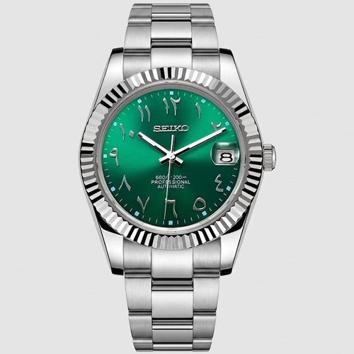DatejustMod Arabic Green