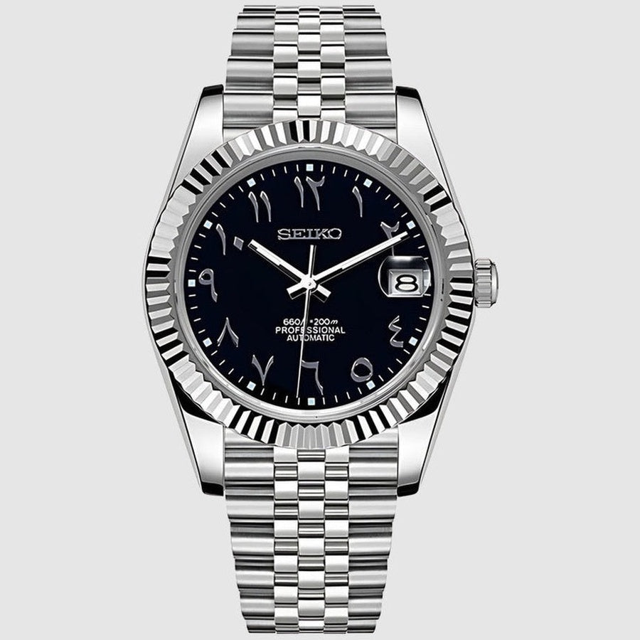 DatejustMod Black Arabic