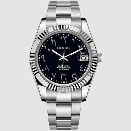 DatejustMod Black Arabic